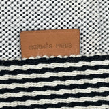 エルメス HERMES ニューフールトゥ MM アイボリー・ブラック SV金具 トワル レディース トートバッグ