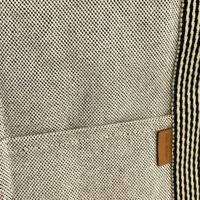 エルメス HERMES ニューフールトゥ MM アイボリー・ブラック SV金具 トワル レディース トートバッグ