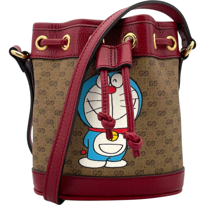 グッチ GUCCI ミニGGスプリーム ショルダーバッグ ドラえもんコラボ 647801 レッド GGスプリーム レディース ショルダーバッグ