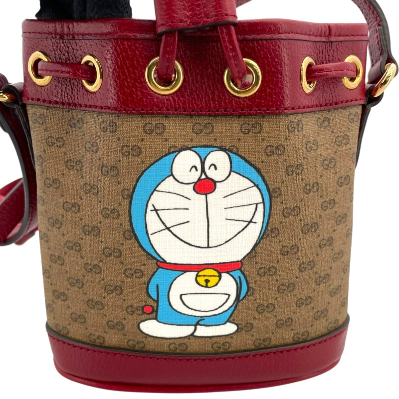 グッチ GUCCI ミニGGスプリーム ショルダーバッグ ドラえもんコラボ 647801 レッド GGスプリーム レディース ショルダーバッグ