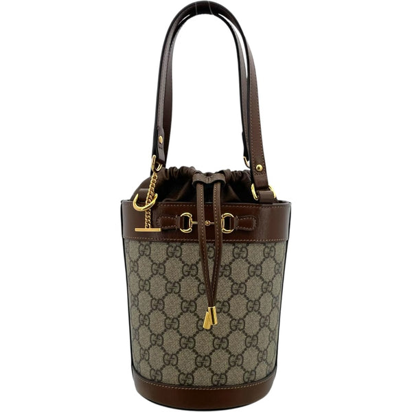 グッチ GUCCI ホースビット ショルダー 637115 ブラウン GGスプリーム レディース ハンドバッグ