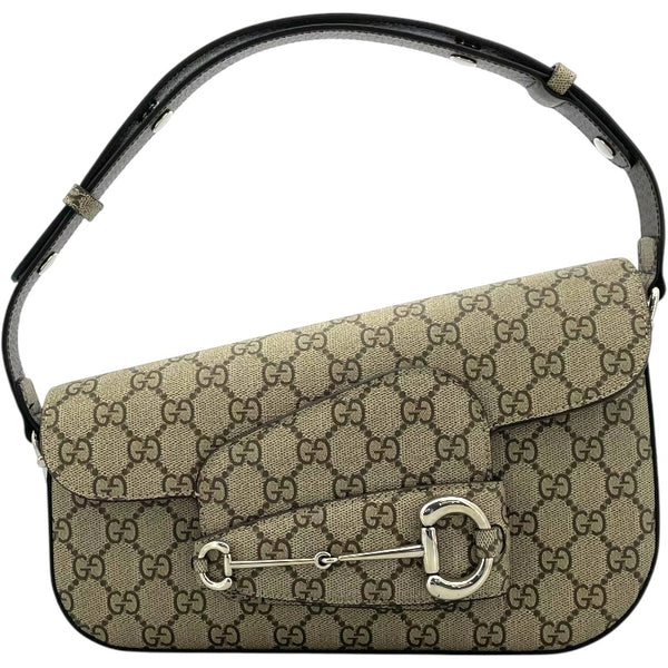 グッチ GUCCI ホースビットショルダー 764155 ブラウン GGスプリーム レディース ショルダーバッグ