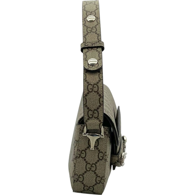 グッチ GUCCI ホースビットショルダー 764155 ブラウン GGスプリーム レディース ショルダーバッグ