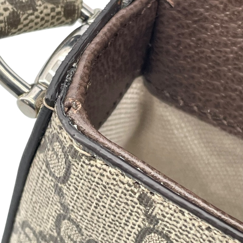 グッチ GUCCI ホースビットショルダー 764155 ブラウン GGスプリーム レディース ショルダーバッグ