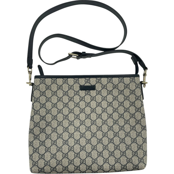 グッチ GUCCI GGスプリーム ショルダーバッグ 388924 ベージュ×ネイビー PVC レディース ショルダーバッグ