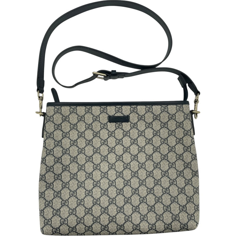 グッチ GUCCI GGスプリーム ショルダーバッグ 388924 ベージュ×ネイビー PVC レディース ショルダーバッグ