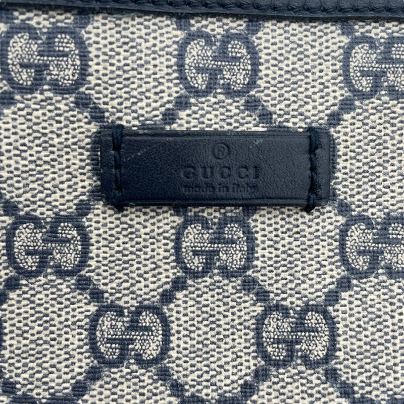 グッチ GUCCI GGスプリーム ショルダーバッグ 388924 ベージュ×ネイビー PVC レディース ショルダーバッグ