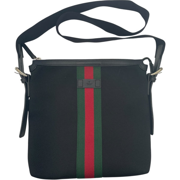 グッチ GUCCI シェリーラインショルダー 387111 ブラック ナイロン レディース ショルダーバッグ