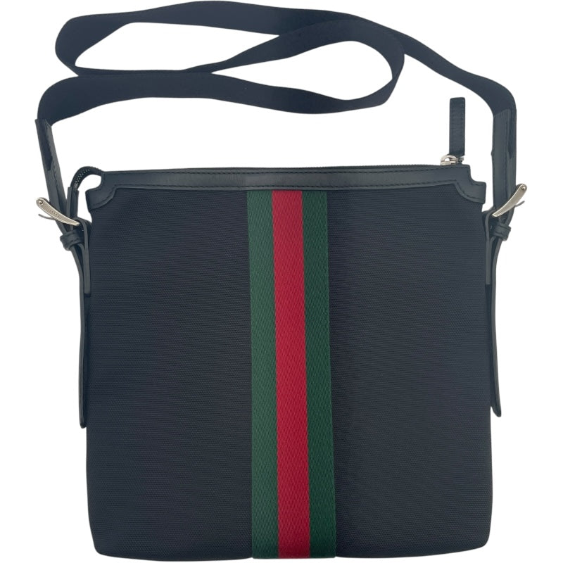 グッチ GUCCI シェリーラインショルダー 387111 ブラック ナイロン レディース ショルダーバッグ
