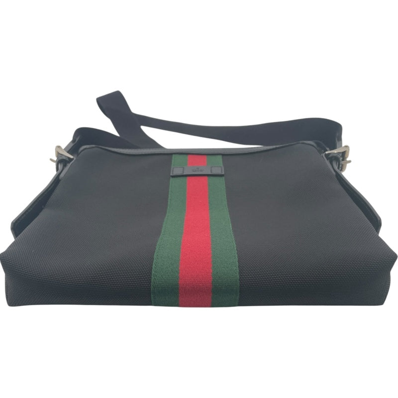 グッチ GUCCI シェリーラインショルダー 387111 ブラック ナイロン レディース ショルダーバッグ