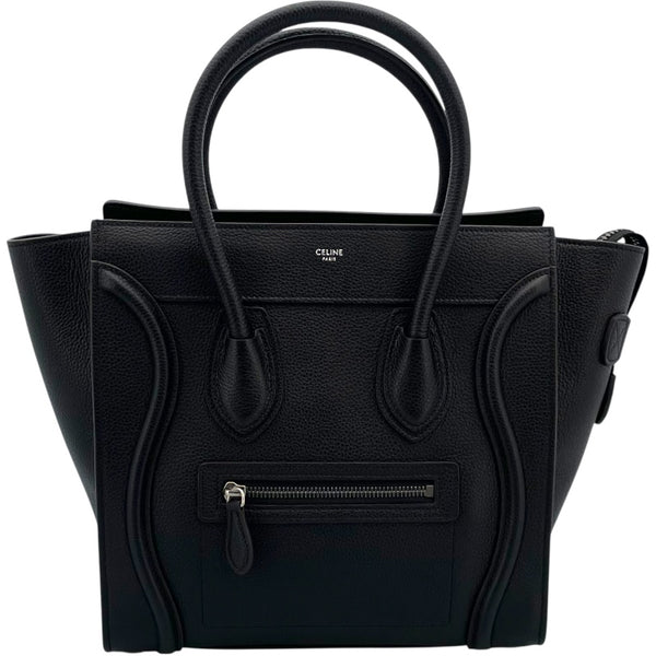 セリーヌ CELINE ラゲージ マイクロショッパー 167793 ブラック ドラムドカーフ レディース トートバッグ