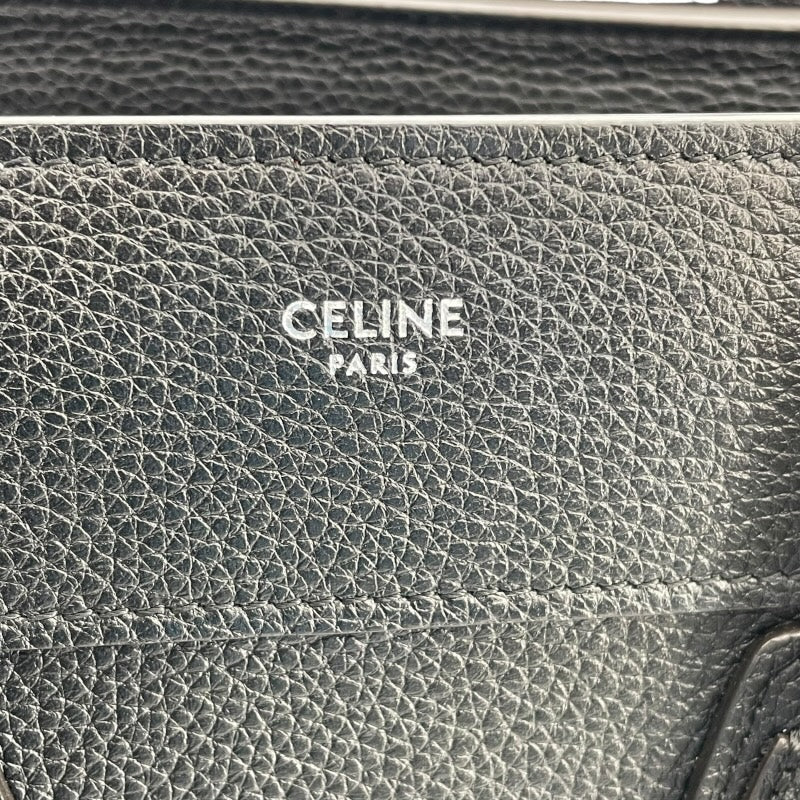 セリーヌ CELINE ラゲージ マイクロショッパー 167793 ブラック ドラムドカーフ レディース トートバッグ