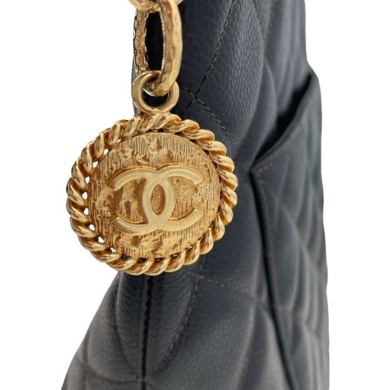 シャネル CHANEL 復刻トート A01804 9番台 ブラック キャビアスキン レディース ハンドバッグ