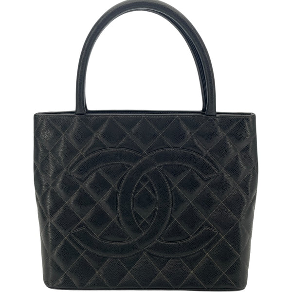 シャネル CHANEL 復刻トート A01804 9番台 ブラック キャビアスキン レディース ハンドバッグ