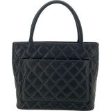 シャネル CHANEL 復刻トート A01804 9番台 ブラック キャビアスキン レディース ハンドバッグ