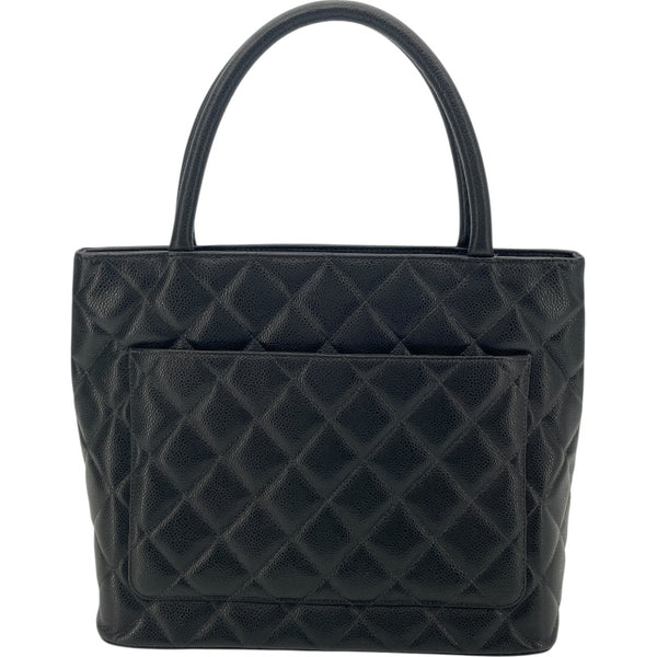 シャネル CHANEL 復刻トート A01804 9番台 ブラック キャビアスキン レディース ハンドバッグ
