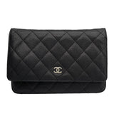 シャネル CHANEL マトラッセ チェーンウォレット A33814 21番台 ブラック SV金具 キャビアスキン レディース ウォレットチェーン