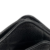 シャネル CHANEL マトラッセ チェーンウォレット A33814 21番台 ブラック SV金具 キャビアスキン レディース ウォレットチェーン