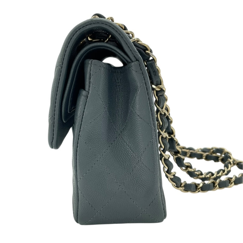 シャネル CHANEL マトラッセ23 A01113 26番台 グレー GD金具 キャビアスキン レディース ショルダーバッグ