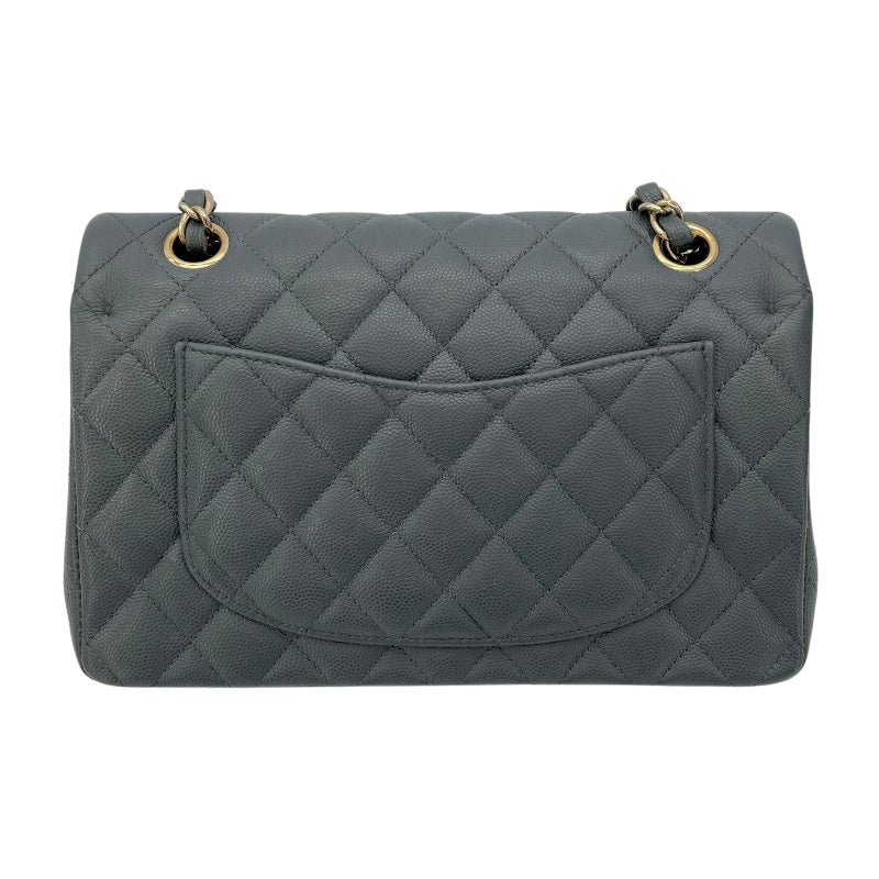 シャネル CHANEL マトラッセ23 A01113 26番台 グレー GD金具 キャビアスキン レディース ショルダーバッグ