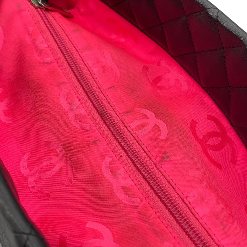 シャネル CHANEL カンボンライン トート ラージ A25169 9番台 ブラック SV金具 カーフ レディース トートバッグ