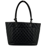 シャネル CHANEL カンボンライン トート ラージ A25169 9番台 ブラック SV金具 カーフ レディース トートバッグ