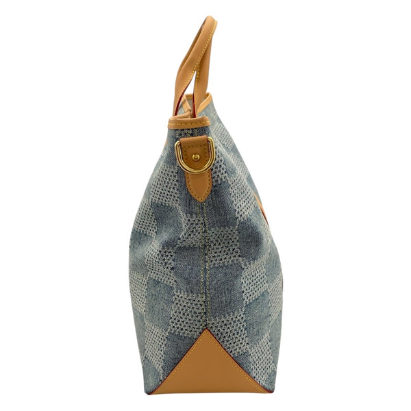 ルイ・ヴィトン LOUIS VUITTON ウィークエンド トートNM N40702 ブルー ダミエ・デニム メンズ ショルダーバッグ