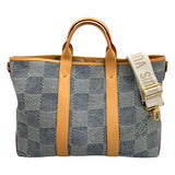 ルイ・ヴィトン LOUIS VUITTON ウィークエンド トートNM N40702 ブルー ダミエ・デニム メンズ ショルダーバッグ
