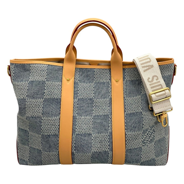 ルイ・ヴィトン LOUIS VUITTON ウィークエンド トートNM N40702 ブルー ダミエ・デニム メンズ ショルダーバッグ
