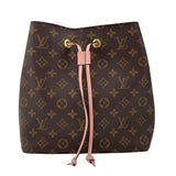 ルイ・ヴィトン LOUIS VUITTON ネオノエMM M44022 ブラウンxローズプードル モノグラムキャンバス レディース ショルダーバッグ