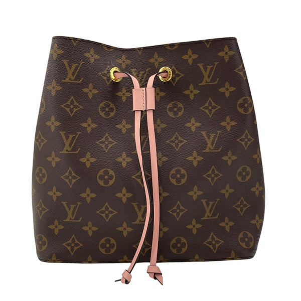 ルイ・ヴィトン LOUIS VUITTON ネオノエMM M44022 ブラウンxローズプードル モノグラムキャンバス レディース ショルダーバッグ