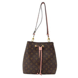 ルイ・ヴィトン LOUIS VUITTON ネオノエMM M44022 ブラウンxローズプードル モノグラムキャンバス レディース ショルダーバッグ