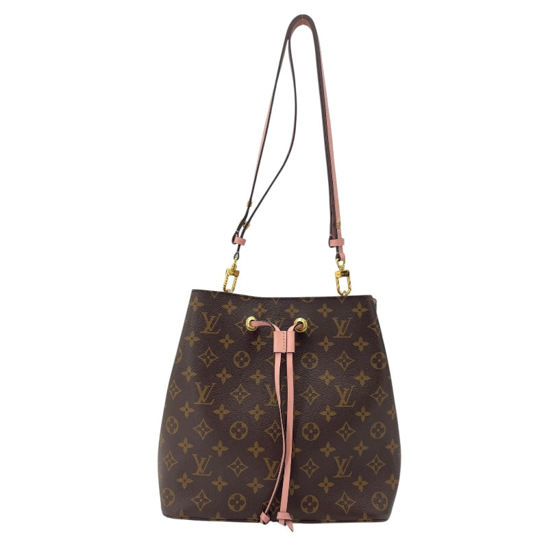 ルイ・ヴィトン LOUIS VUITTON ネオノエMM M44022 ブラウンxローズプードル モノグラムキャンバス レディース ショルダーバッグ