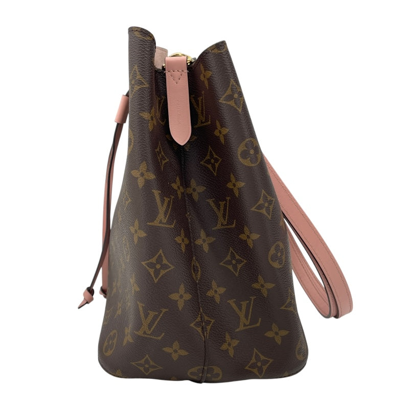 ルイ・ヴィトン LOUIS VUITTON ネオノエMM M44022 ブラウンxローズプードル モノグラムキャンバス レディース ショルダーバッグ