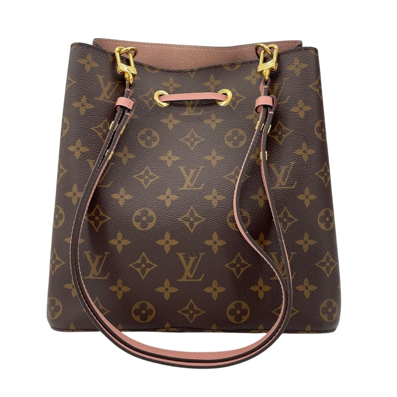 ルイ・ヴィトン LOUIS VUITTON ネオノエMM M44022 ブラウンxローズプードル モノグラムキャンバス レディース ショルダーバッグ