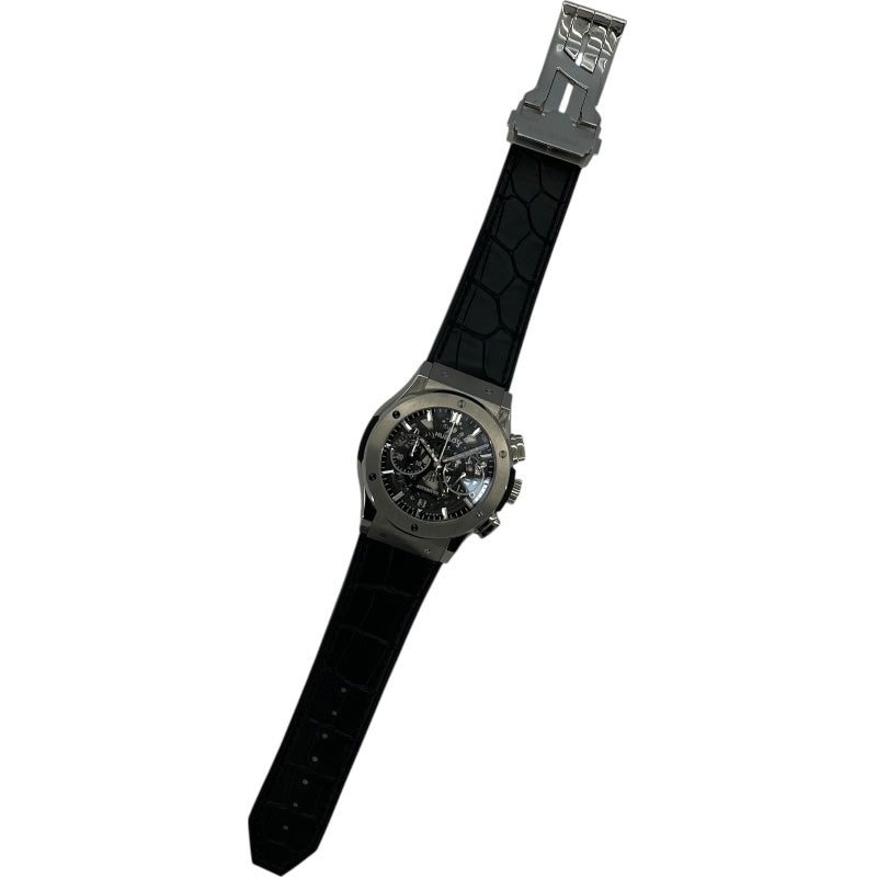 ウブロ HUBLOT クラシック フュージョン アエロ クロノグラフ チタニウム 525.NX.0170.LR スケルトン チタン メンズ 腕時計