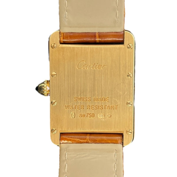 カルティエ Cartier タンク ルイ カルティエ SM W1529856 ホワイト K18YG レディース 腕時計