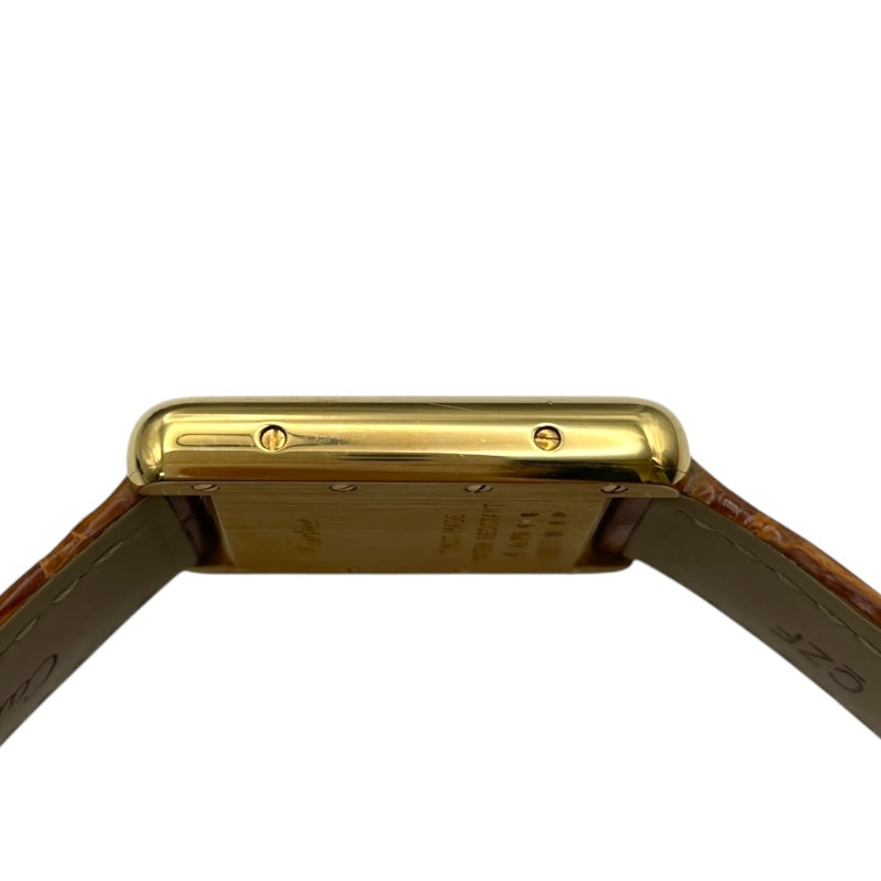 カルティエ Cartier タンク ルイ カルティエ SM W1529856 ホワイト K18YG レディース 腕時計