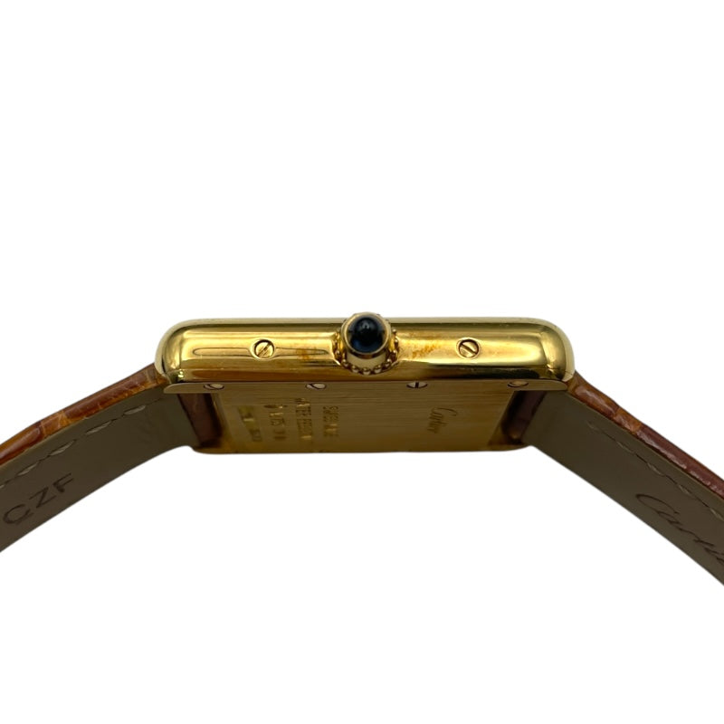 カルティエ Cartier タンク ルイ カルティエ SM W1529856 ホワイト K18YG レディース 腕時計