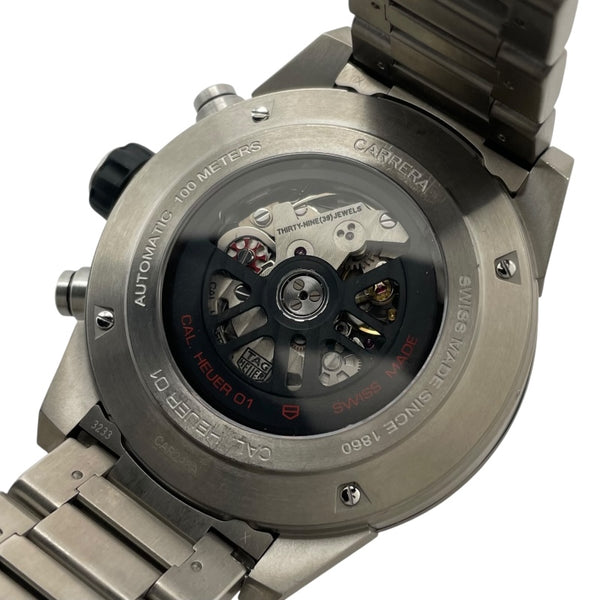 タグ・ホイヤー TAG HEUER カレラ キャリバーホイヤー01 クロノグラフ グレーファントム CAR2A8A.BF0707 グレー チタン メンズ 腕時計