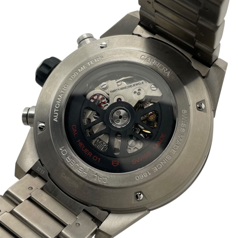 タグ・ホイヤー TAG HEUER カレラ キャリバーホイヤー01 クロノグラフ グレーファントム CAR2A8A.BF0707 グレー チタン メンズ 腕時計