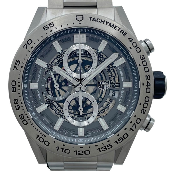 タグ・ホイヤー TAG HEUER カレラ キャリバーホイヤー01 クロノグラフ グレーファントム CAR2A8A.BF0707 グレー チタン メンズ 腕時計