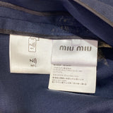 ミュウミュウ miu miu ロゴパッチブルゾンジャケット　2023年 ML1041 ネイビー モヘア メンズ ブルゾン