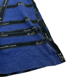エルメス HERMES ボルデュック総柄ノースリーブカットソー ブルー コットン レディース カットソー