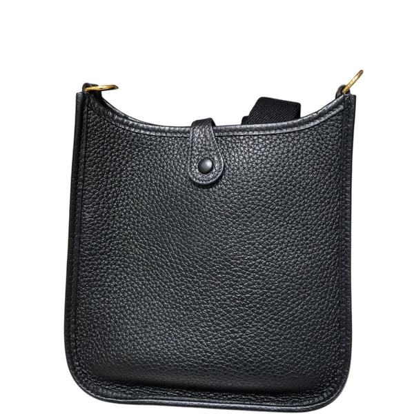 エルメス HERMES エヴリン U刻 ブラック　ゴールド金具 トリヨン レディース ショルダーバッグ