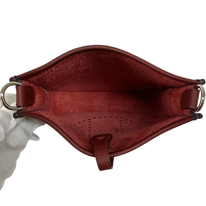 エルメス HERMES エヴリンTPM W刻 ルージュアッシュ シルバー金具 トリヨンクレマンス レディース ショルダーバッグ