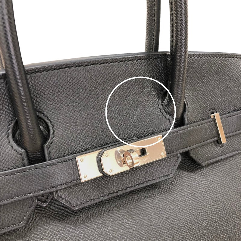 エルメス HERMES バーキン30 C刻 ブラック シルバー金具 エプソン レディース ハンドバッグ