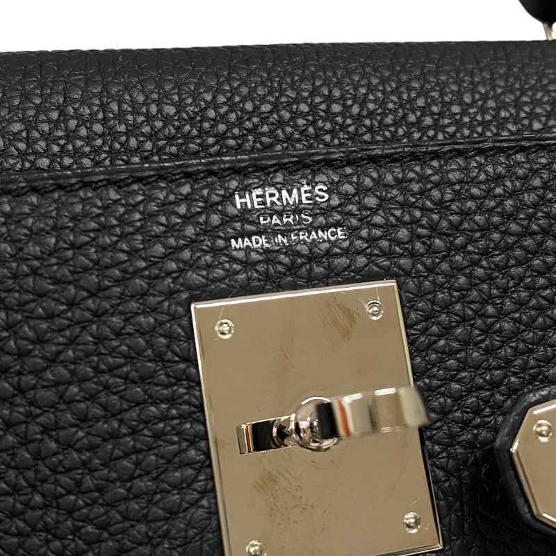 エルメス HERMES ケリー28 内縫い Z刻 ブラック シルバー金具 トゴ レディース ハンドバッグ ショルダーバッグ