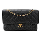 シャネル CHANEL マトラッセ25 A01112 76番台 ブラック ゴールド金具 キャビアスキン レディース ショルダーバッグ
