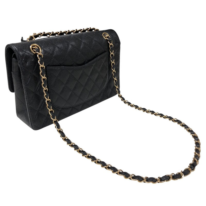 シャネル CHANEL マトラッセ25 A01112 76番台 ブラック ゴールド金具 キャビアスキン レディース ショルダーバッグ